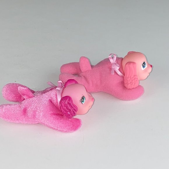 Puppy Surprise 2 Pink Puppies Replacement Pups Different Color Eyes Toy Figure - Picture 5 of 7